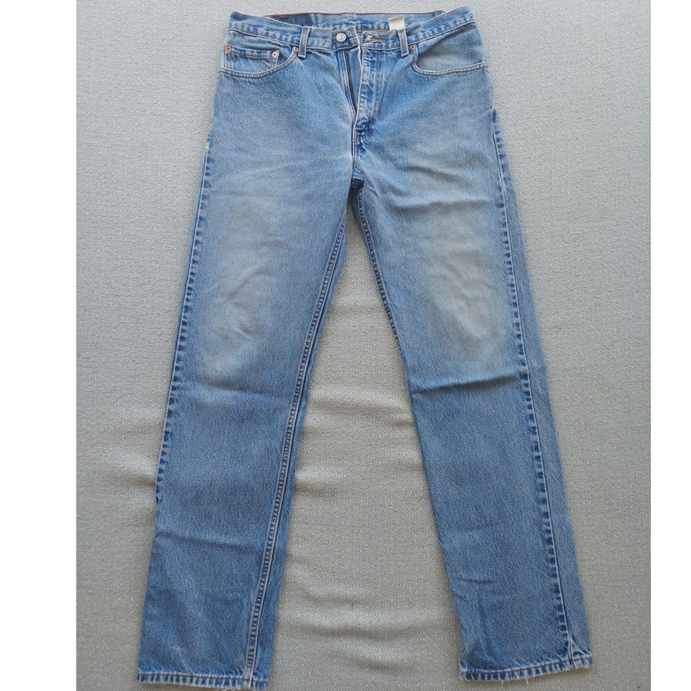 Levi's Jeans Men 34x34 Blue 505 Regular Fit Vintage Made in USA Straight Leg